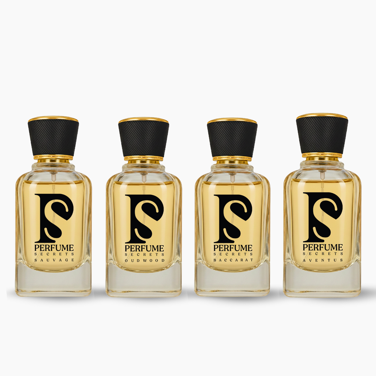Perfume Secrets Secret Sauvage, Oudwood, Baccarat & Aventus | Luxury Inspired Perfume Set