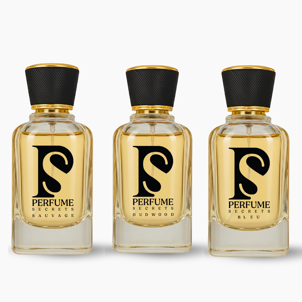 Perfume Secrets Secret Sauvage, Oudwood, Bleu & Baccarat | Luxury Inspired Perfume Set