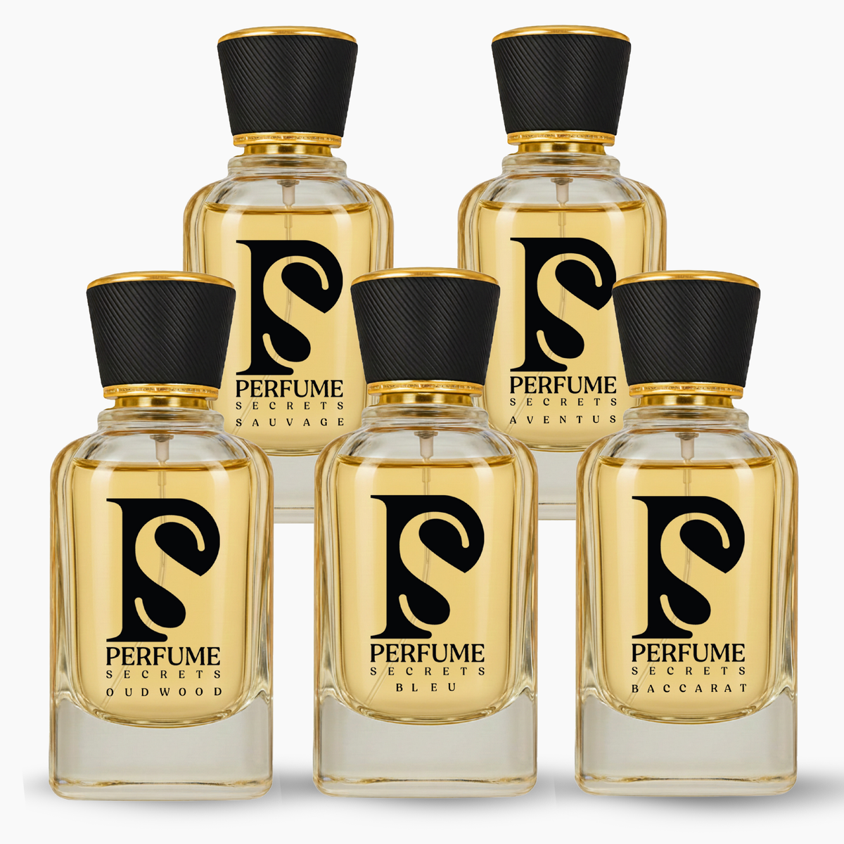 Perfume Secrets Ultimate Luxury Perfume Set | & Sauvage ,Oudwood, Bleu, Baccarat & Aventus